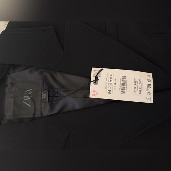 ZARA VIRAL TOPSTITCHED FITTED BLAZER ZW COLLECTION - Picture 12 of 14